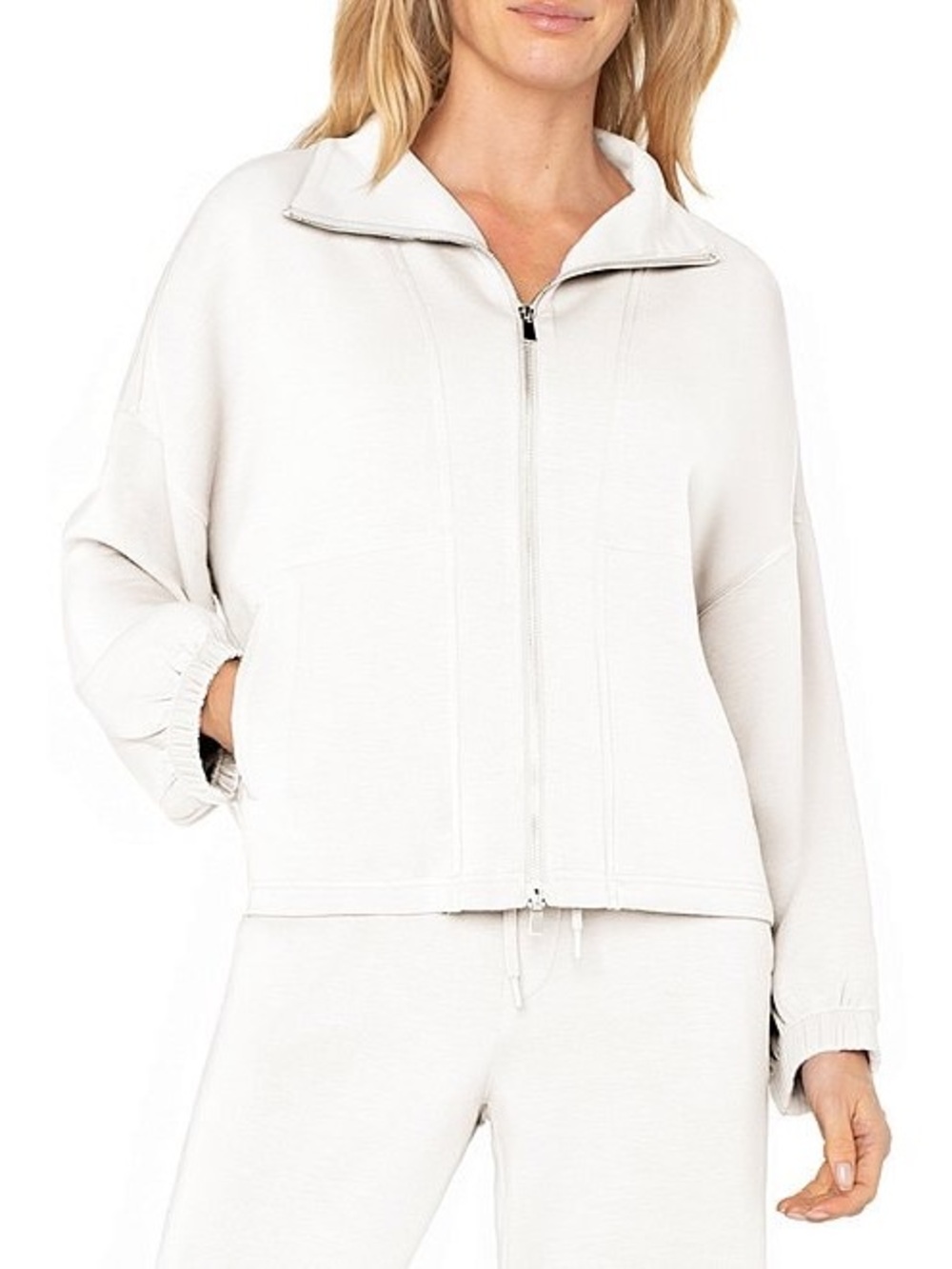 Liverpool Los Angeles Cloud9 Cream Zip-Up Funnel neck Jacket